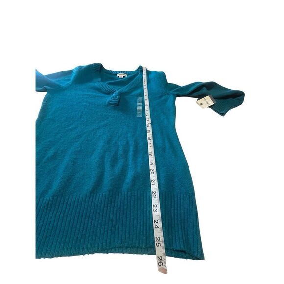 ST. John’s Bay Womans Pullover Low V Sweater Green Sz L NWT - Picture 7 of 8